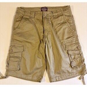 Matchstick Workwear Cargo Shorts Tan Brown Mens 36W 11L 100% Cotton